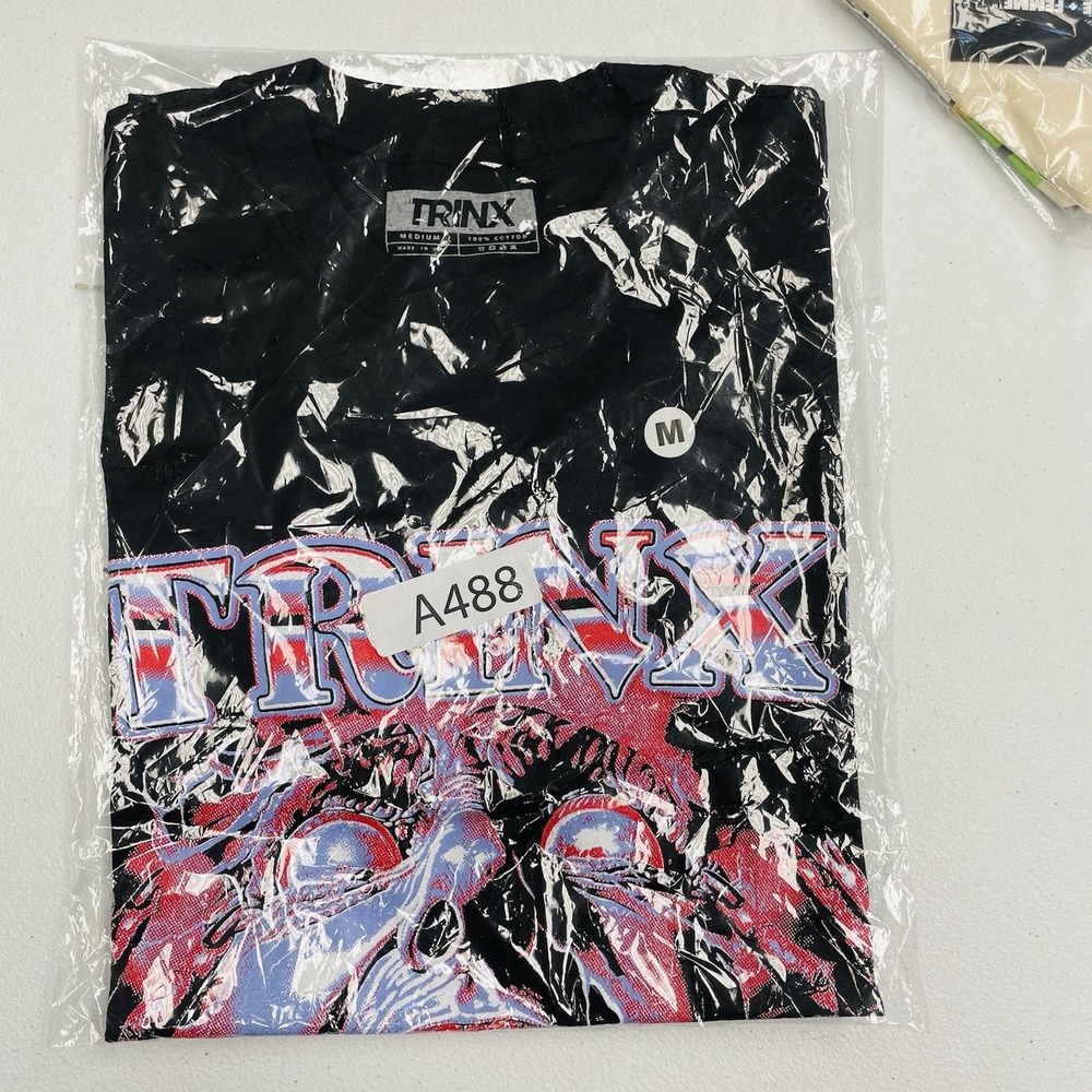 TRINX‎ Men T Black 100% Cotton Medium Fear Is An Illusion Graphic Streetwear